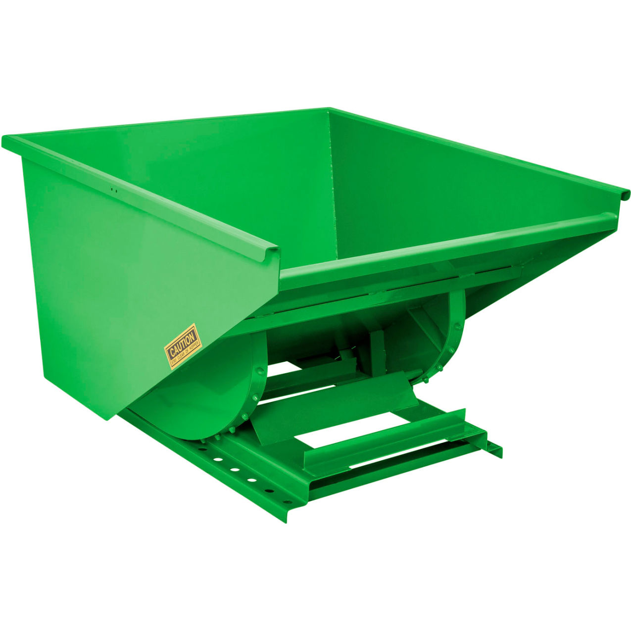 Heavy Duty Self Dumping Forklift Hopper, 1-1/2 Cu. Yd., 6000 lb. Cap., Bright Green