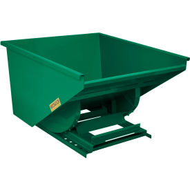 Heavy Duty Steel Self Dumping Forklift Hopper, 1-1/2 Cu. Yd., 6000 lb. Cap., Dark Green