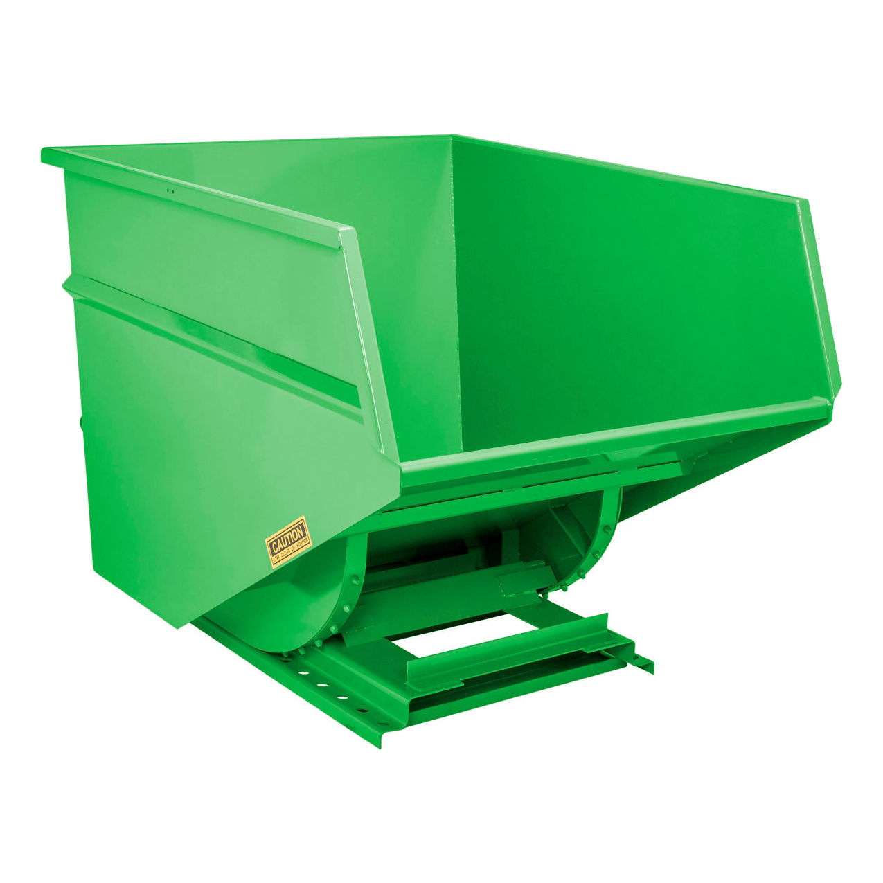 Heavy Duty Steel Self Dumping Forklift Hopper, 3 Cu. Yd., 7000 lb. Cap., Bright Green