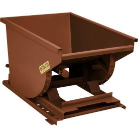 Heavy Duty Steel Self Dumping Forklift Hopper, 1/2 Cu. Yd., 7000 lb. Capacity, Brown