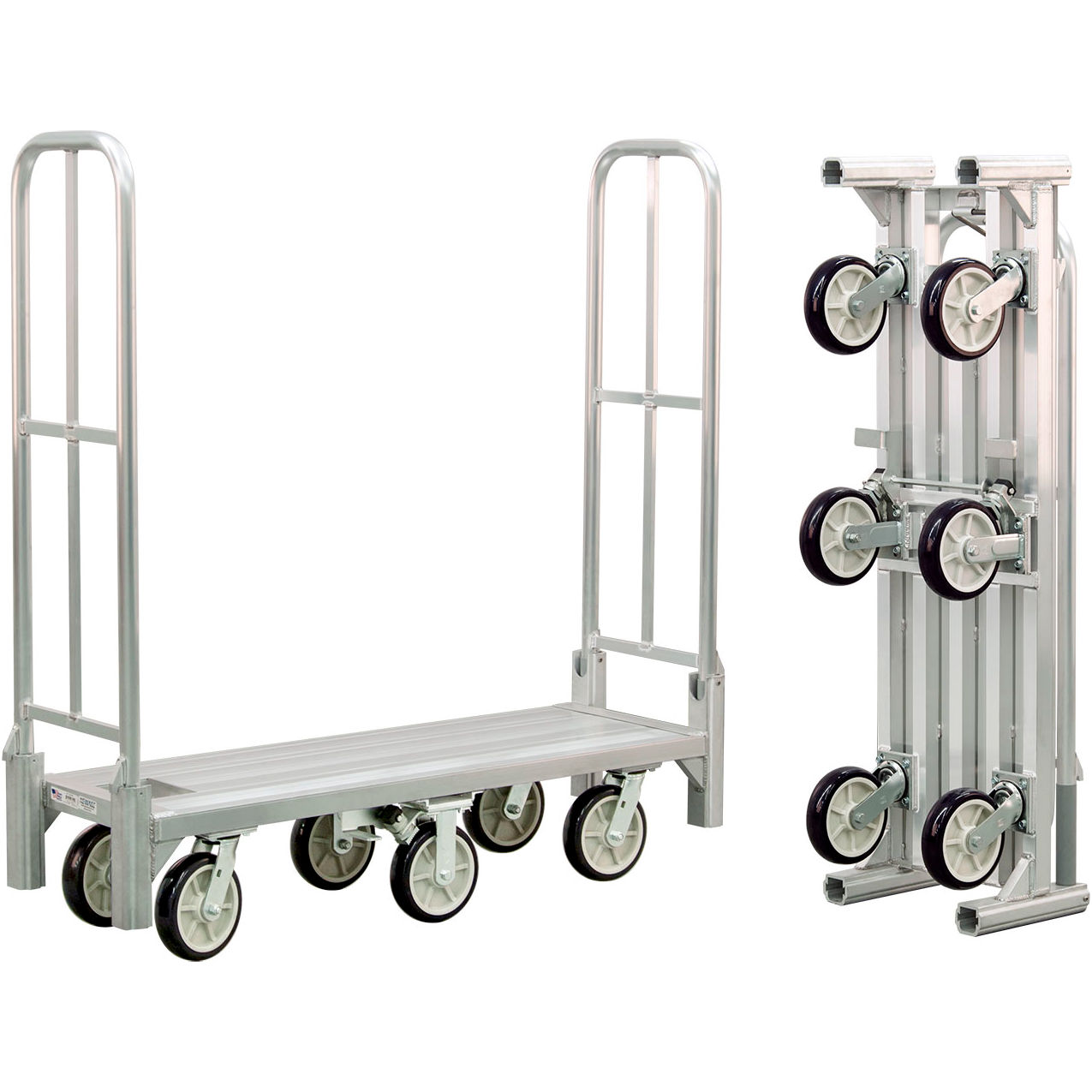 HD Bulk Delivery Truck w/ 8" Casters, Aluminum, 61"L x 18"W, 1200 lb Capacity
