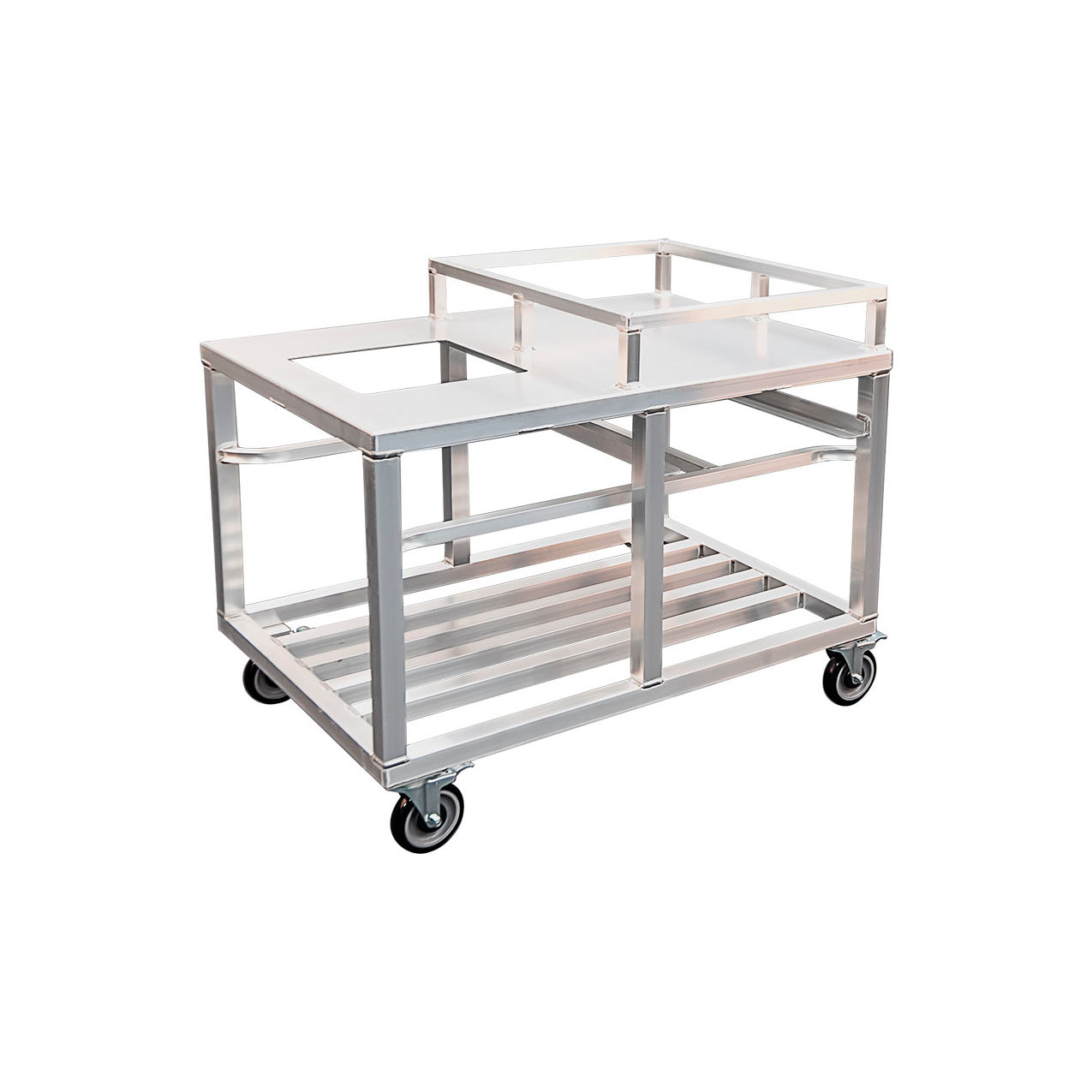 Mobile Buffet Clean-Up Cart with 2 Shelves, 300 lb. Cap., 40"L x 27-3/4"W x 35"H