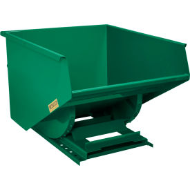 Heavy Duty Steel Self Dumping Forklift Hopper, 2 Cu. Yd., 6000 lb. Capacity, Dark Green