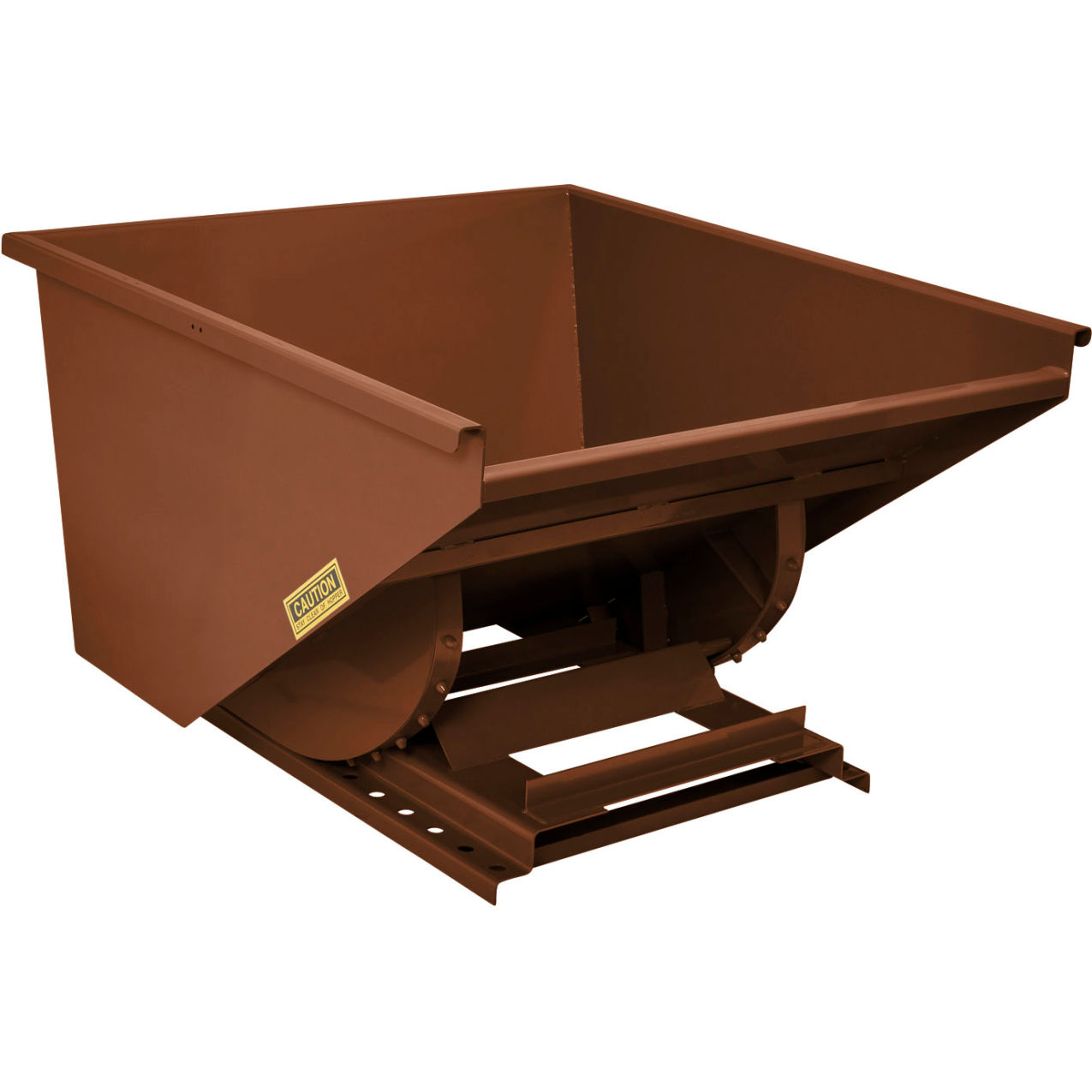 Heavy Duty Steel Self Dumping Forklift Hopper, 1-1/2 Cu. Yd., 7000 lb. Capacity, Brown