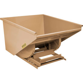 Heavy Duty Steel Self Dumping Forklift Hopper, 1-1/2 Cu. Yd., 7000 lb. Capacity, Tan