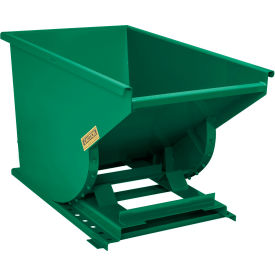 Heavy Duty Steel Self Dumping Forklift Hopper, 1 Cu. Yd., 6000 lb. Capacity, Dark Green