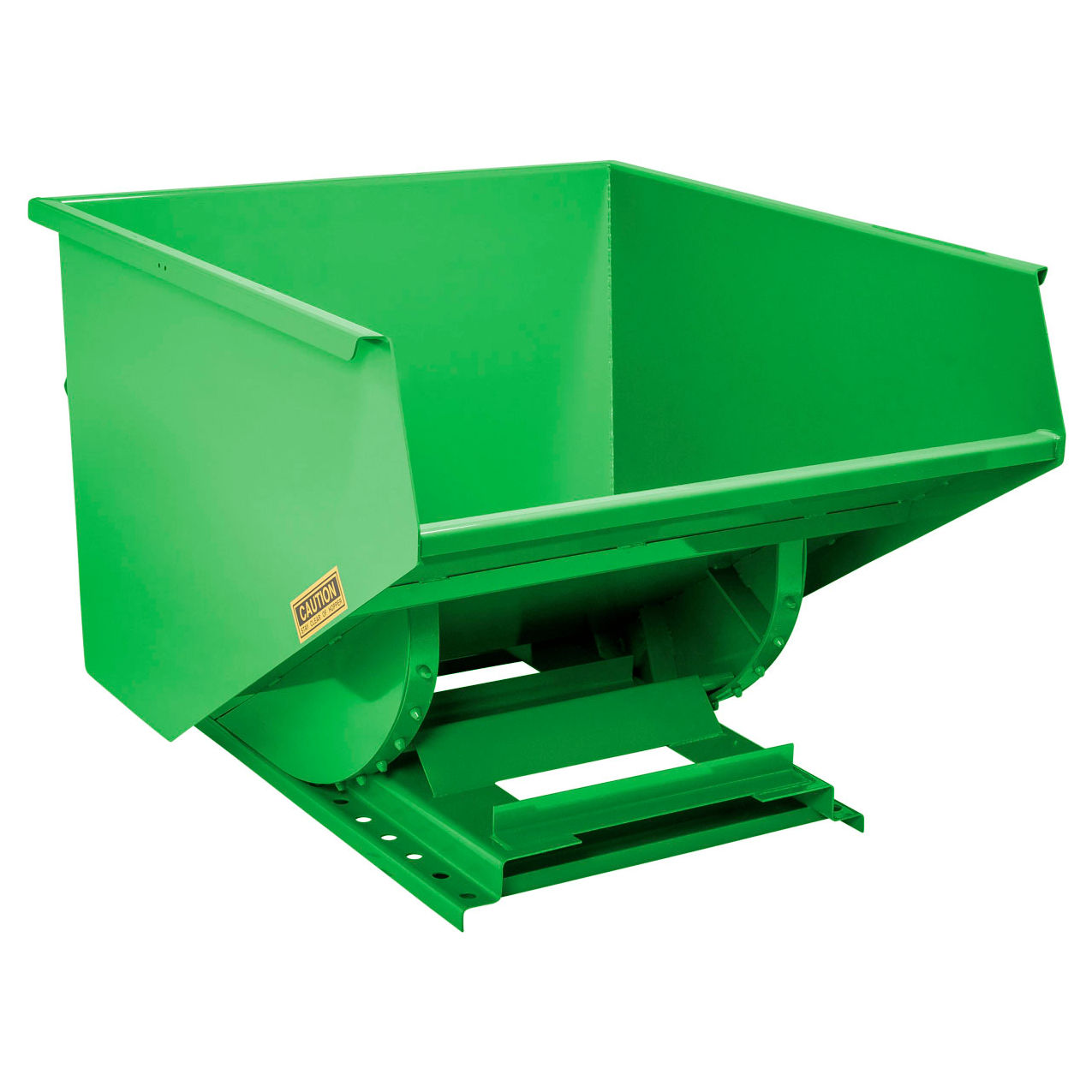 Heavy Duty Steel Self Dumping Forklift Hopper, 2 Cu. Yd., 6000 lb. Cap., Bright Green