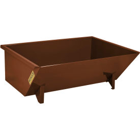 Low-Profile Steel Self Dumping Forklift Hopper, 3/4 Cu. Yd., 5000 lb. Capacity, Brown