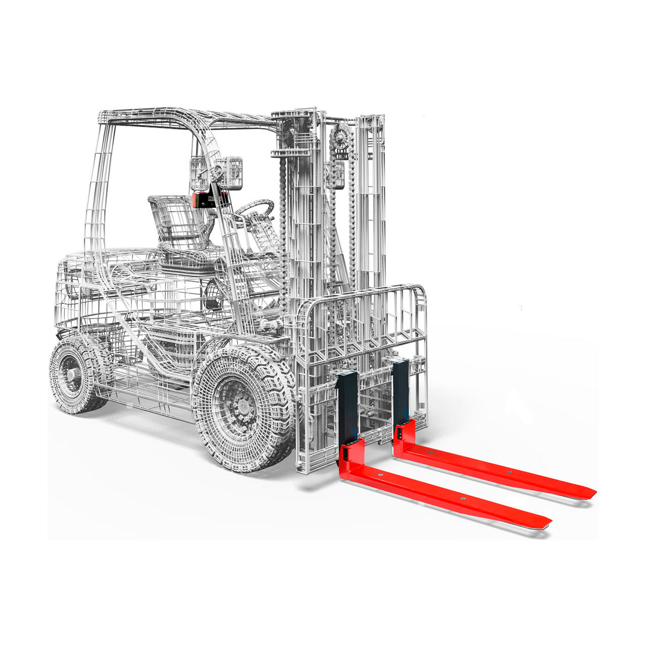 iForks-32 (XT) Weighing Forks, 5000 lb Capacity, 6-3/8''W x 48''L, Pair