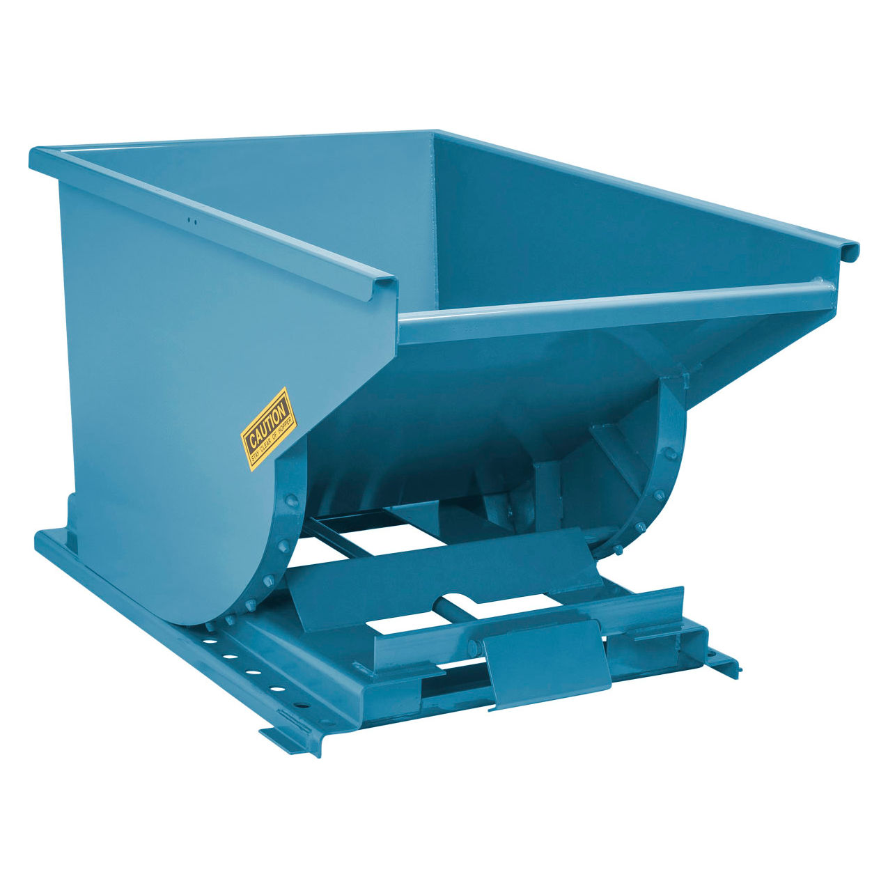 Steel Self Dumping Forklift Hopper with Bump Release, 3/4 Cu. Yd., 2000 lb. Cap., Blue