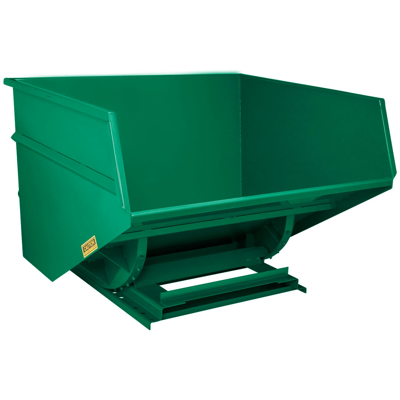 Heavy Duty Steel Self Dumping Forklift Hopper, 4 Cu. Yd., 7000 lb. Capacity, Dark Green