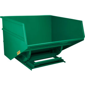 Heavy Duty Steel Self Dumping Forklift Hopper, 5 Cu. Yd., 7000 lb. Capacity, Dark Green
