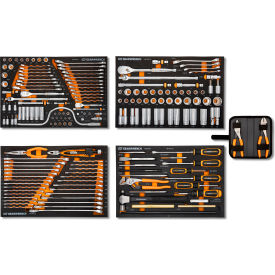 Drive GMTK Tool Kit in Foam Trays, 15-3/8"W x 15-3/8"D x 10-5/8"H, 184 Pieces