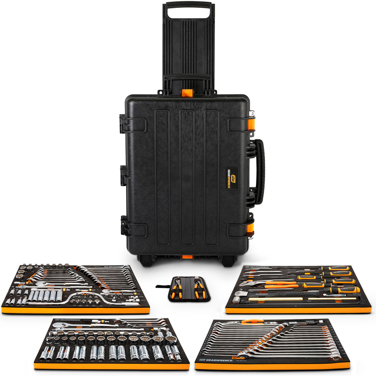 Drive GMTK Tool Kit in Foam Trays with Tool Carrier, 40"W x 40"D x 26"H, 185 Pieces
