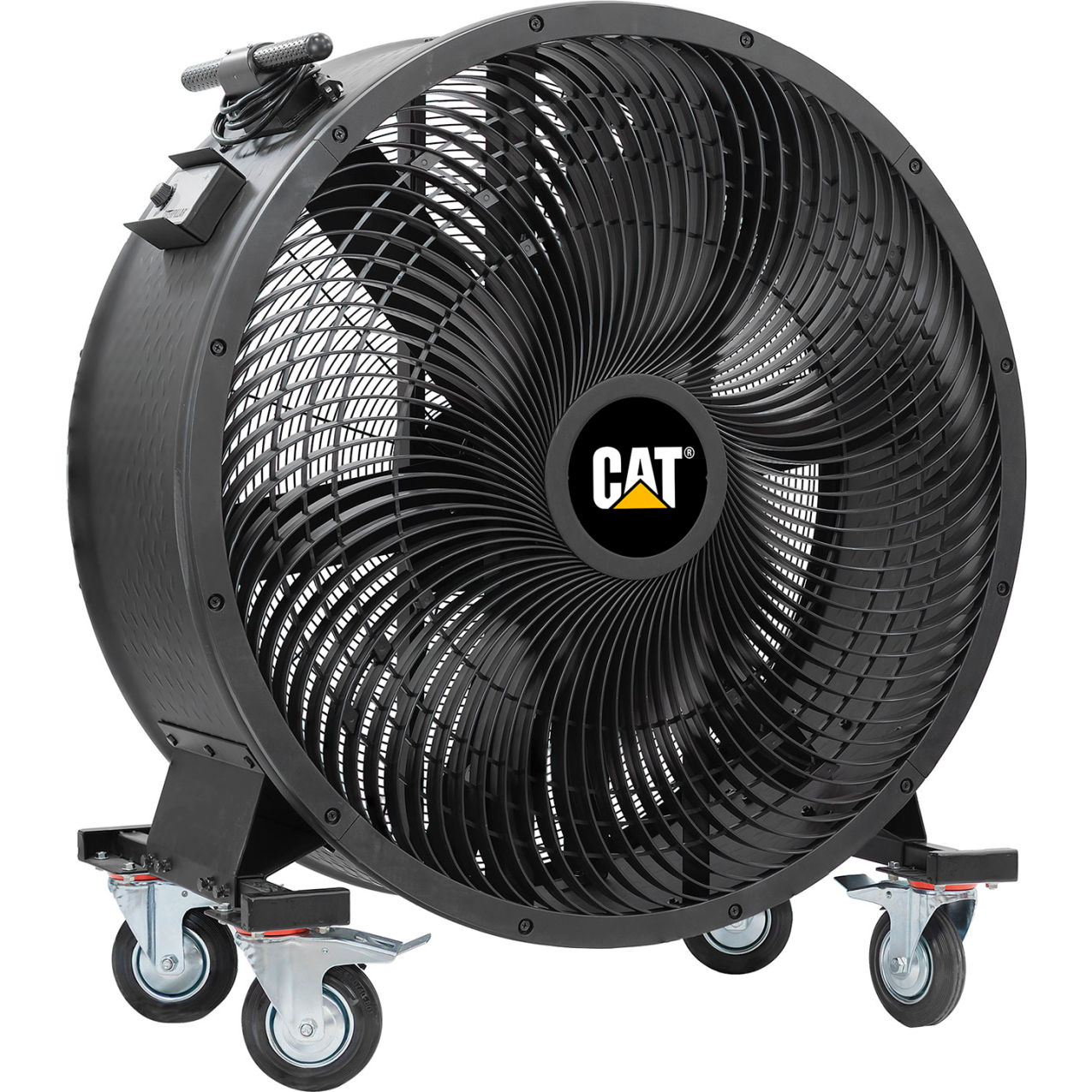 42" Blade Industrial Drum Fan, 25000 CFM, 1/2 HP, 1 Phase, Black