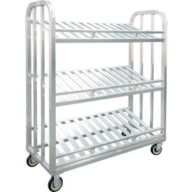 HD Slanted Shelf Picking Cart w/ 3 Shelves, 600 lb. Cap., 22"L x 53"W x 51-1/2"H