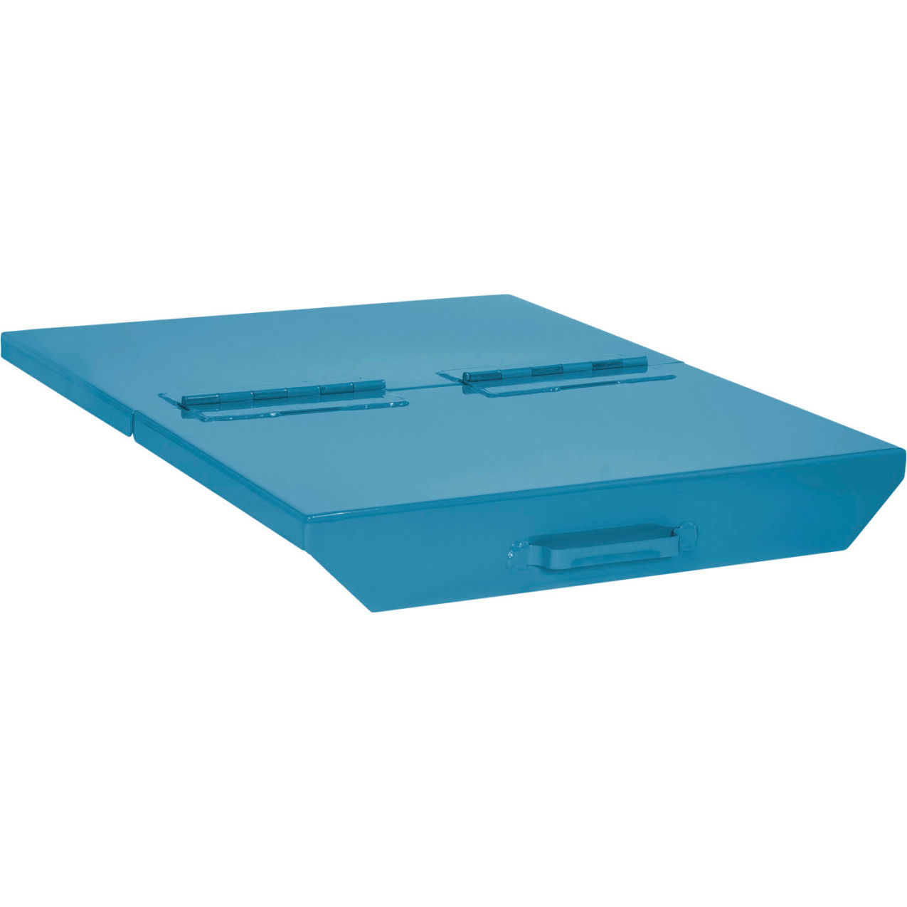 Hinged Lid For 5 Cu. Yd. Self Dumping Hopper, Blue