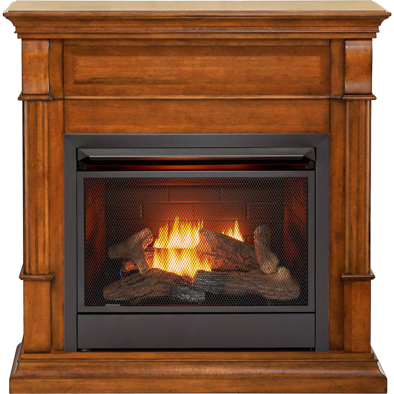 Liquid Propane Vent Free Fireplace System with Remote Control, 26000 BTU, Apple Spice
