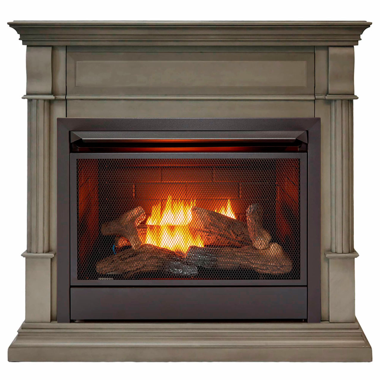 Liquid Propane Vent Free Fireplace System with Remote Control, 26000 BTU, Slate Gray