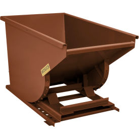 Heavy Duty Steel Self Dumping Forklift Hopper, 1 Cu. Yd., 6000 lb. Capacity, Brown