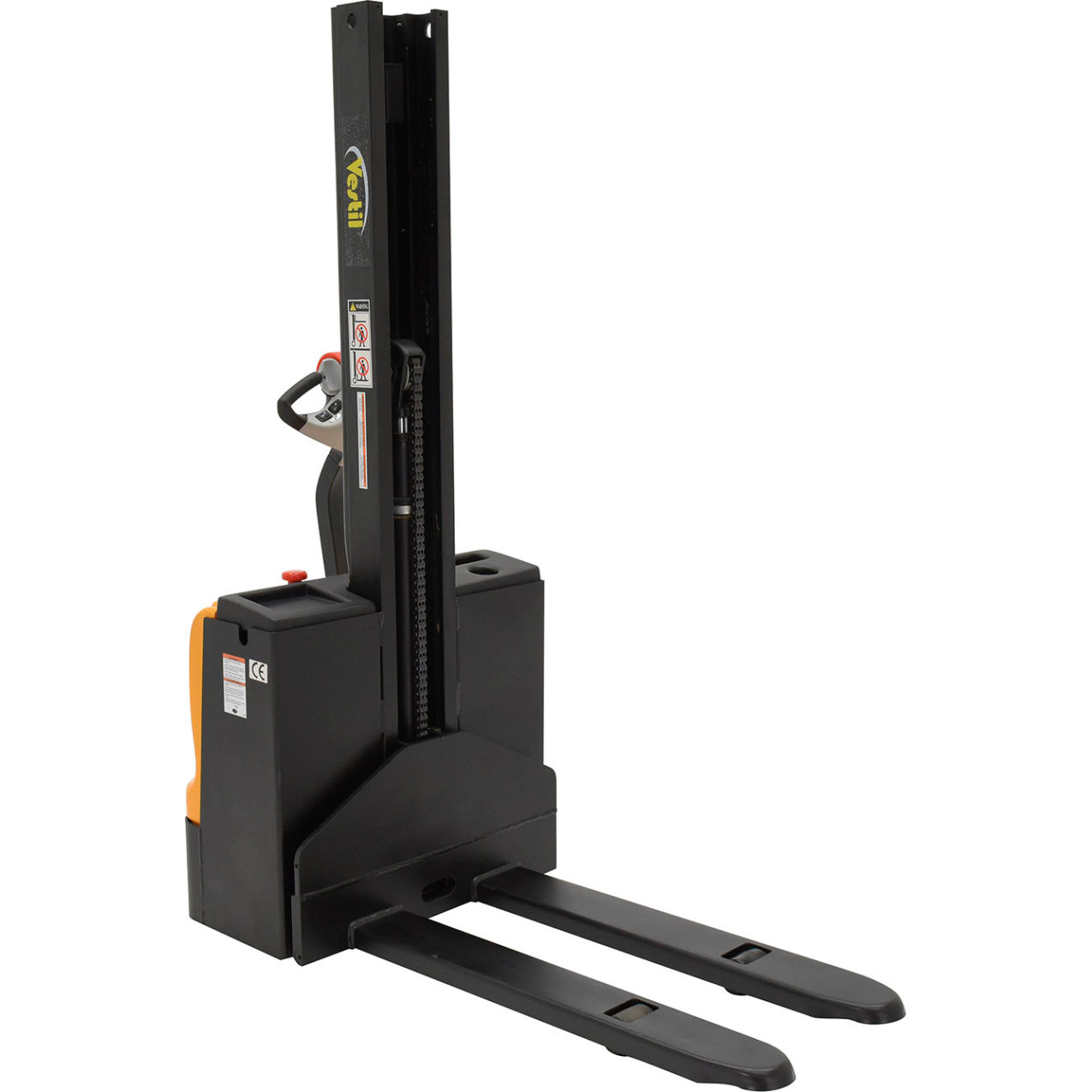 Narrow Mast Stacker DC Powered, Fixed Fork, 62" Lift, 2200 lb Capacity