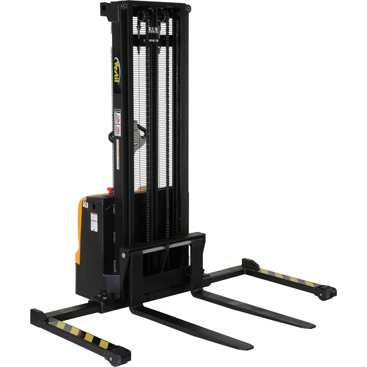Steel Adjustable Double Mast Stacker, 125" Lift, 2200 lb. Capacity