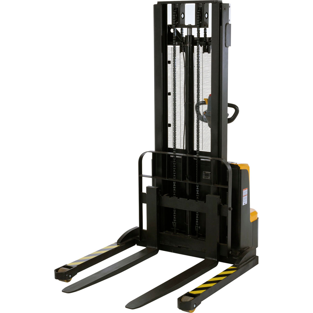 Steel Adjustable Double Mast Stacker, Variable Speed, 118" Lift, 2200 lb Capacity