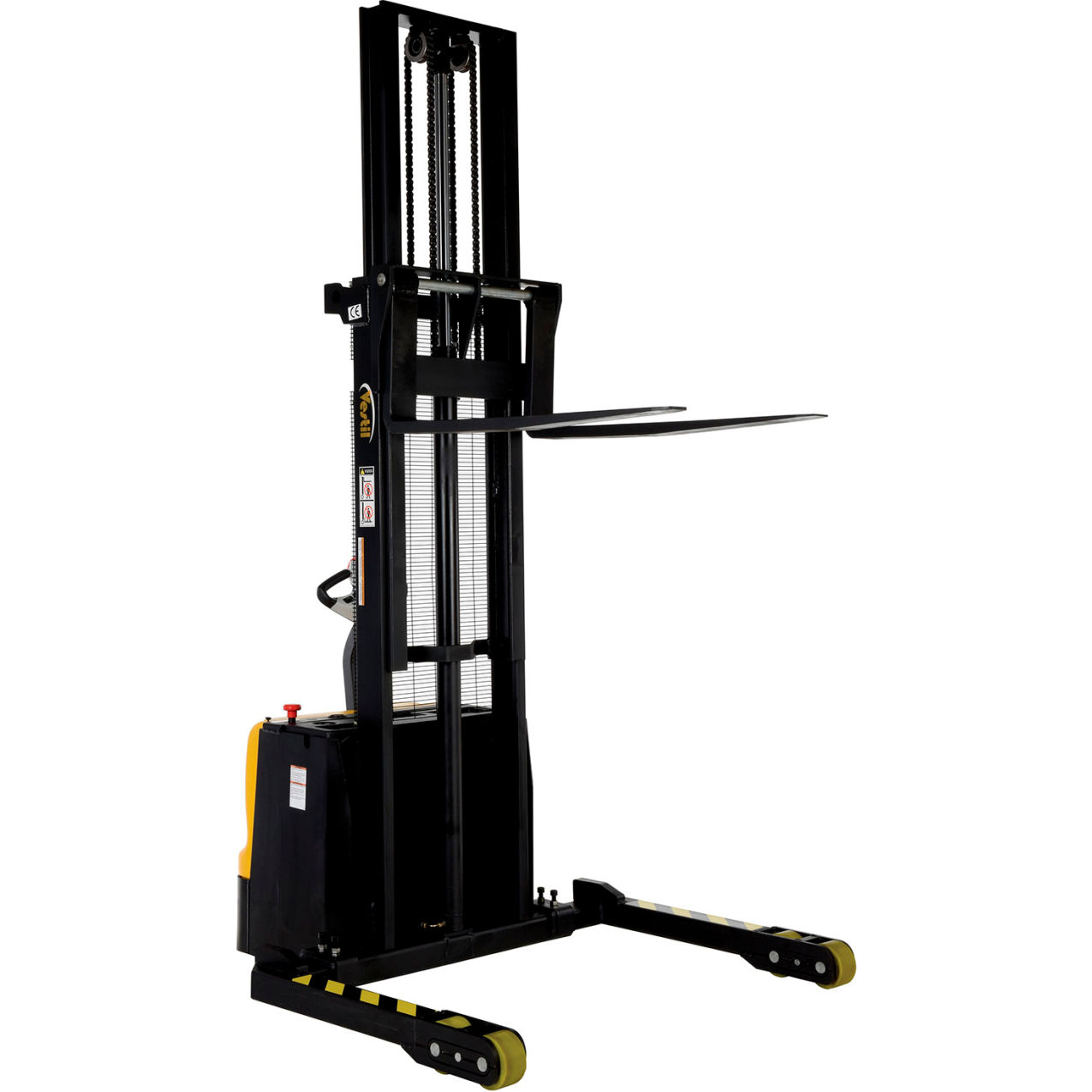 Steel Adjustable Double Mast Stacker, 125" Lift, 3000 lb Capacity