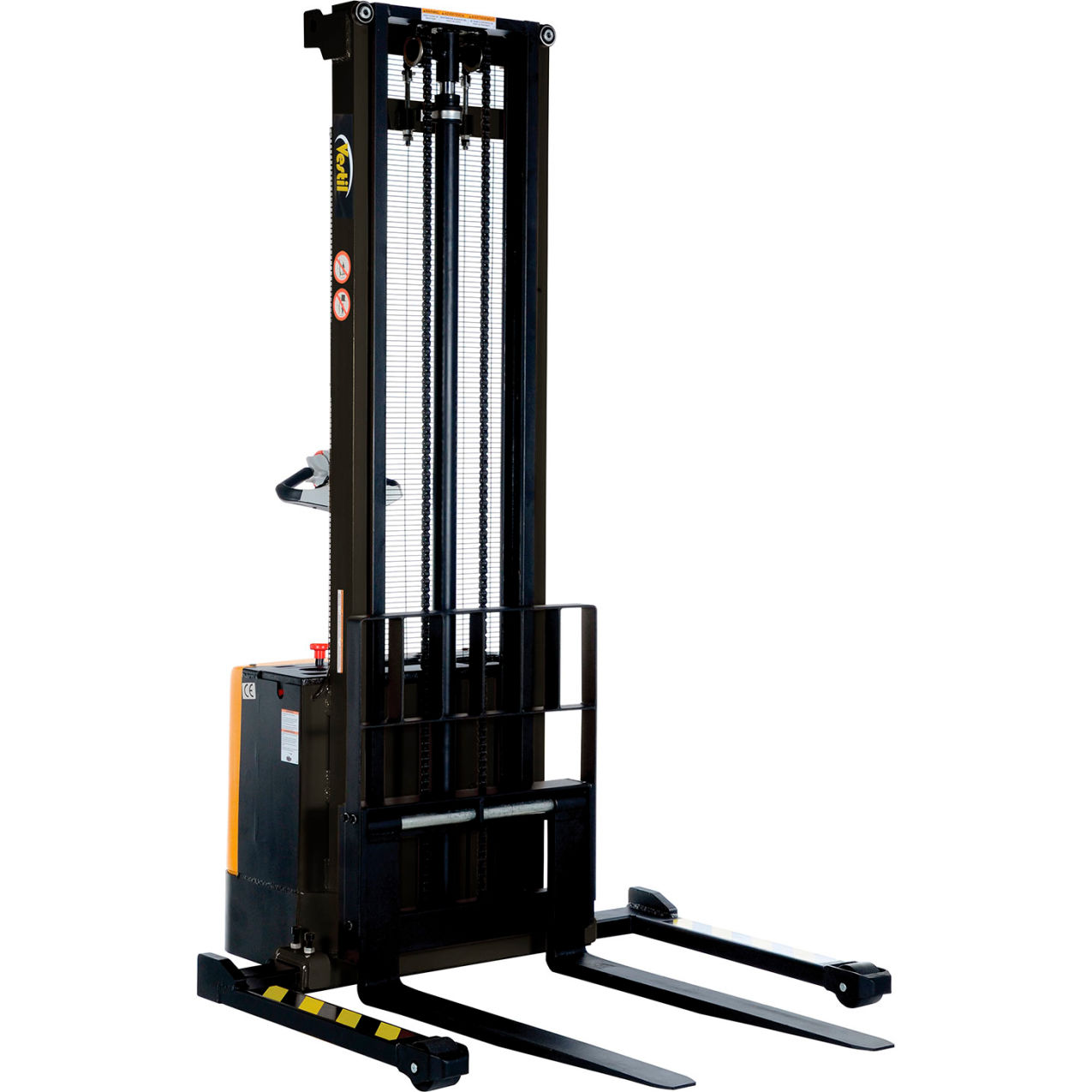 Steel Adjustable Powered Lift Stacker, 150" Lift, 2000 lb Capacity