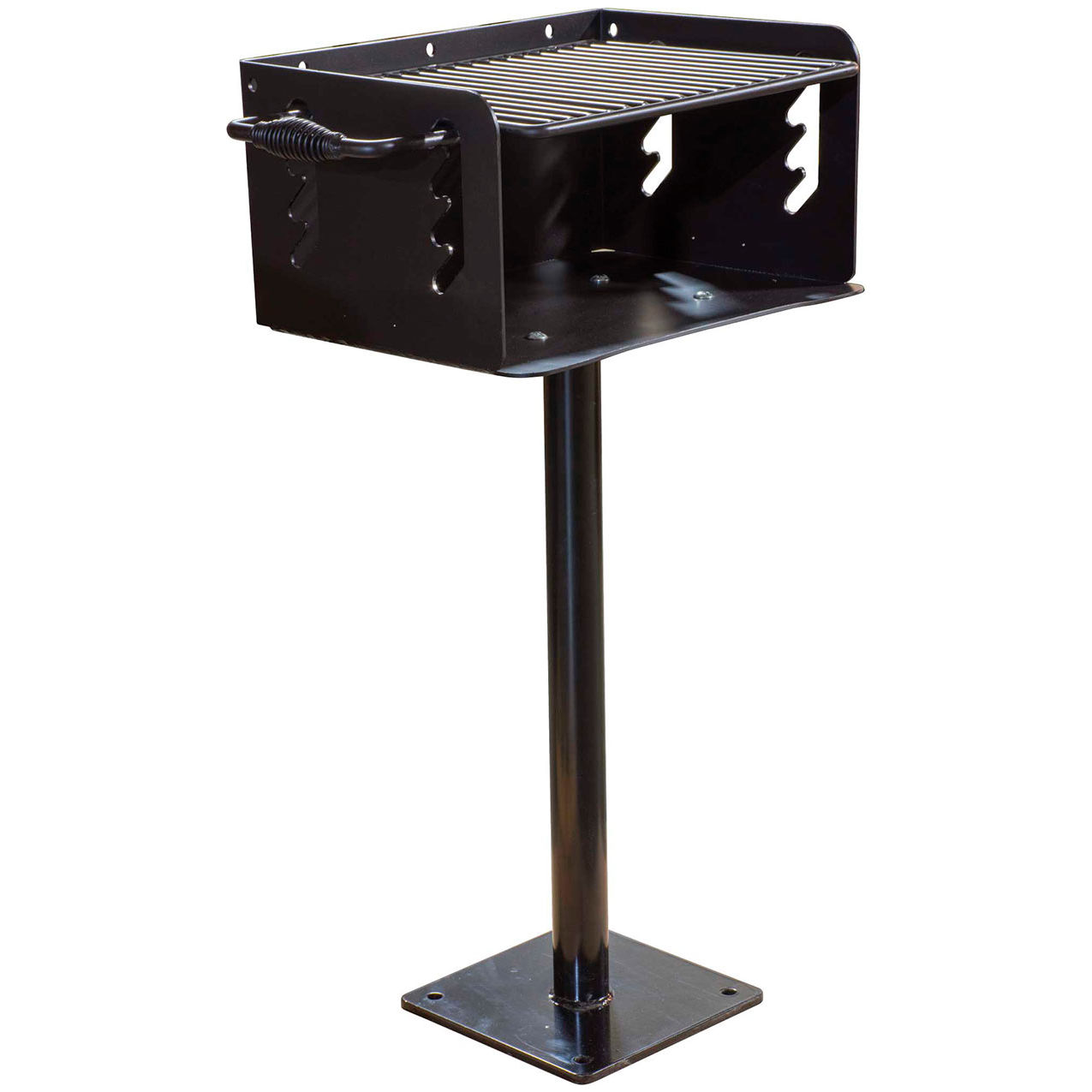 Surface Mount Outdoor Park Grill, Black Enamel