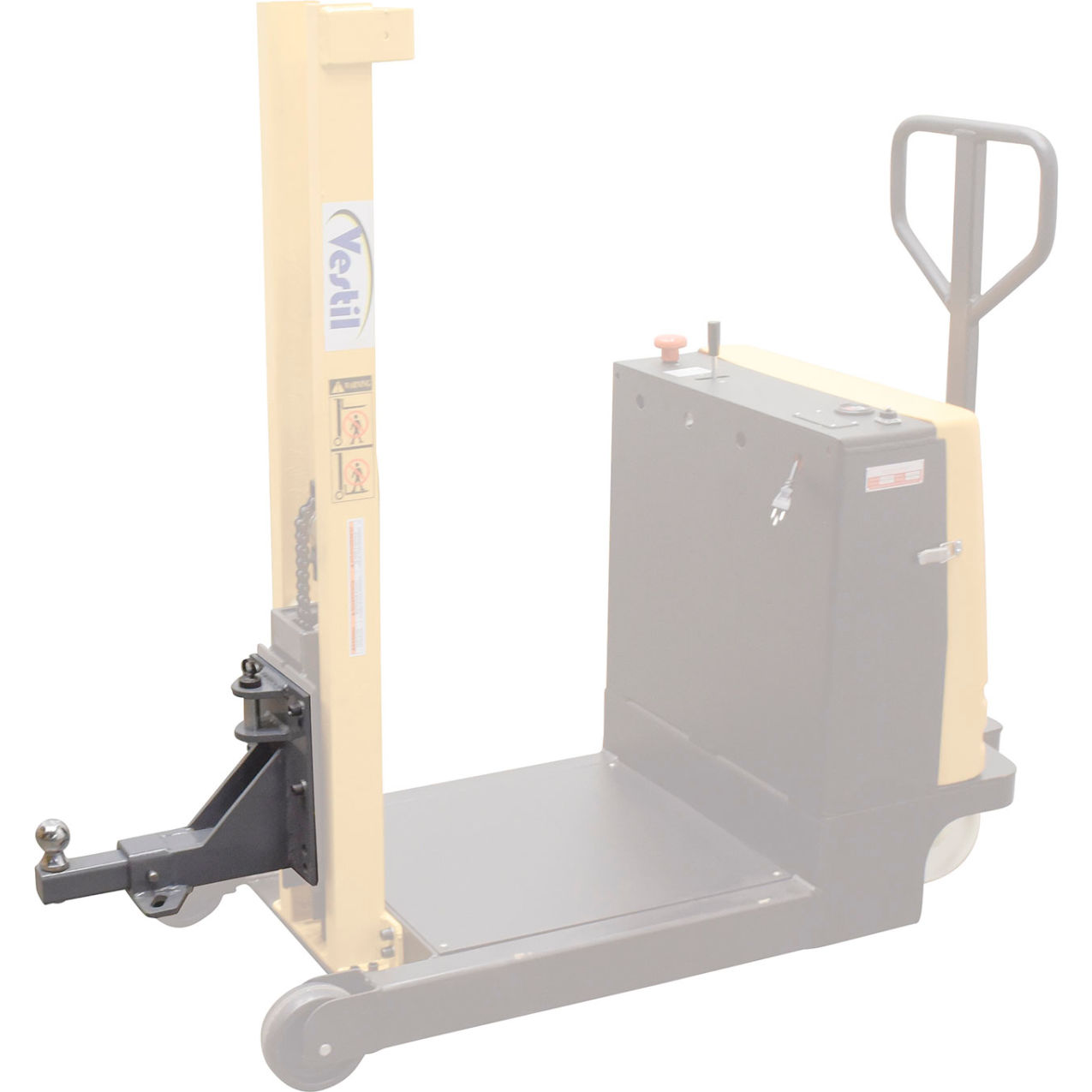 Steel Counter Balanced Power Lift Single Ball Hitch, 600 lb Capacity