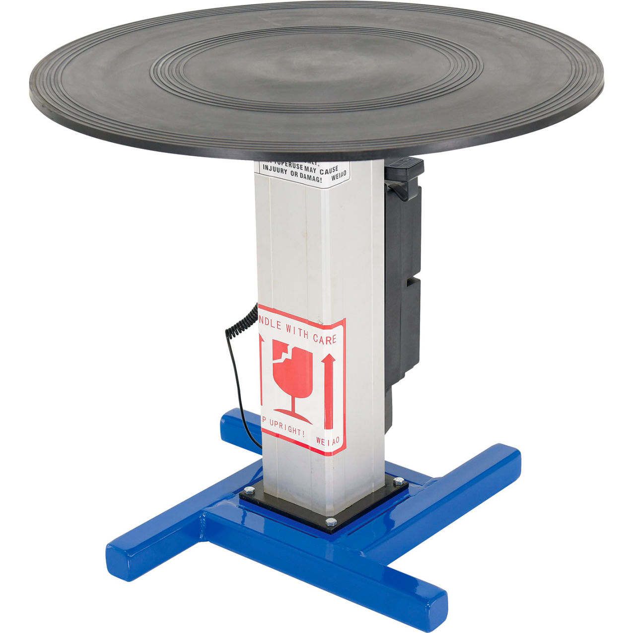 30" Turntable with DC Power for Height Adjustment, 750 lb Capacity, 27-11/16" to 42-11/16"H