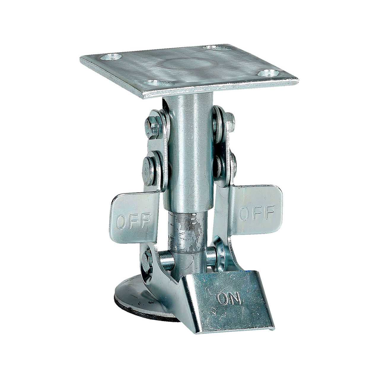 Top Mount Floor Lock For 4" Casters, 4-7/8" to 5-5/8"H