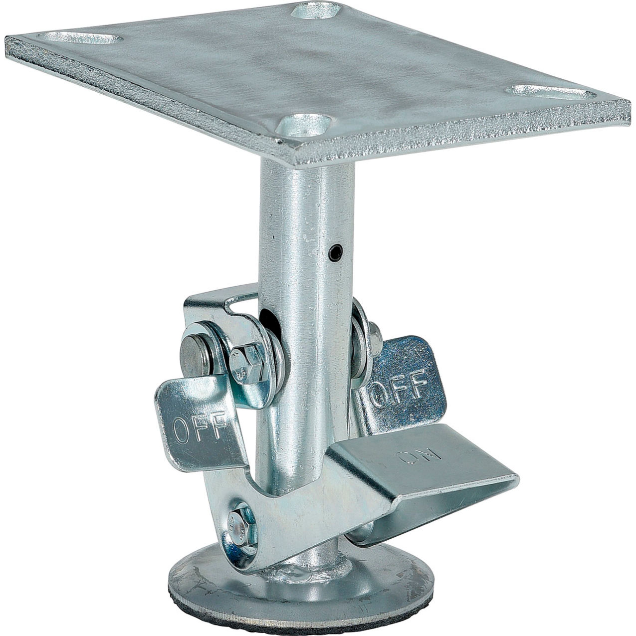 Top Mount Floor Lock For 6" Casters, 7" to 8"H