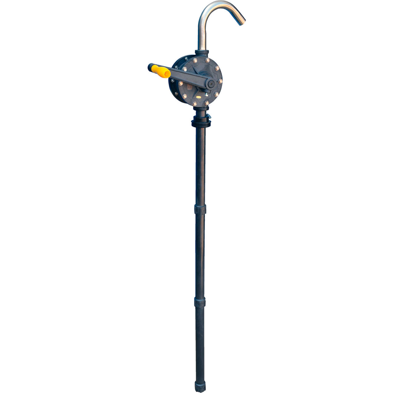 Polyphenylene Sulfide Manual Rotary Drum Pump, 2" Bung, Black