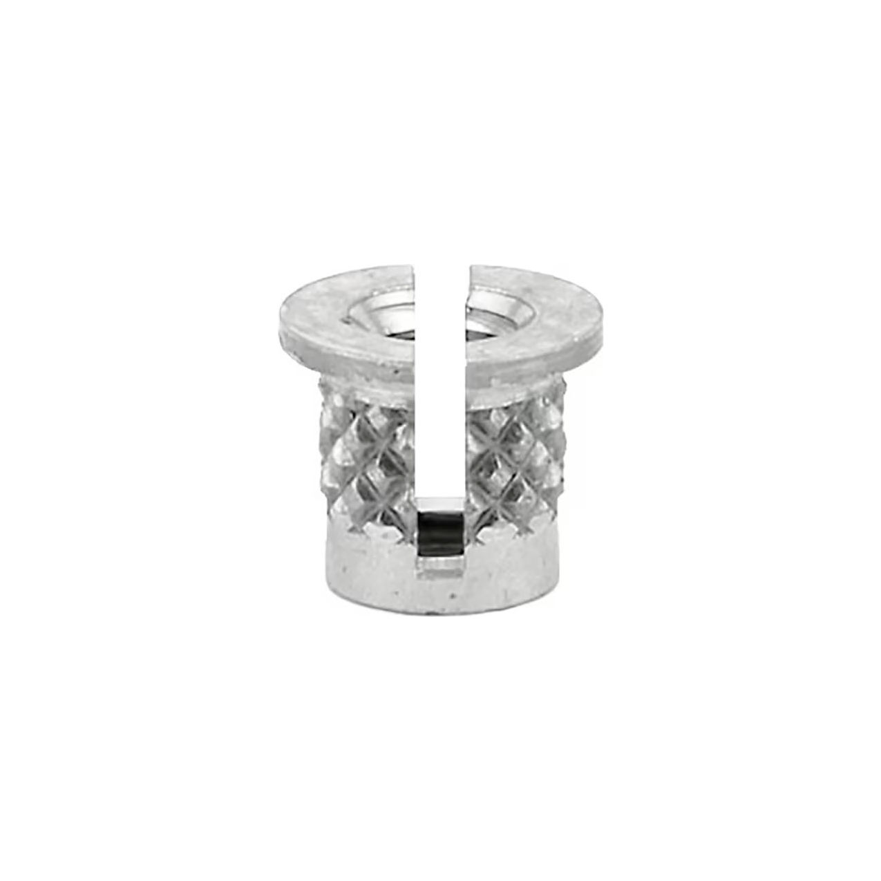 2-56 Threaded Insert For Plastic, Reverse Slot, SS, 1/8" Long