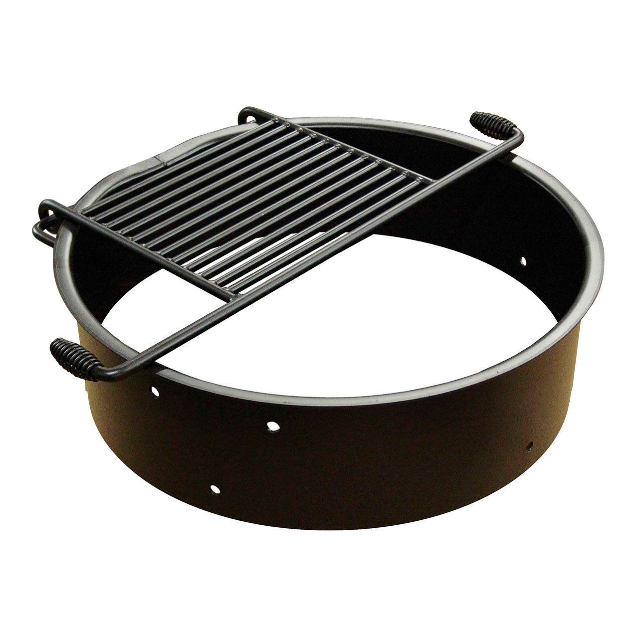 Flip Grate Fire Ring, 30" Dia. x 9"H, Black