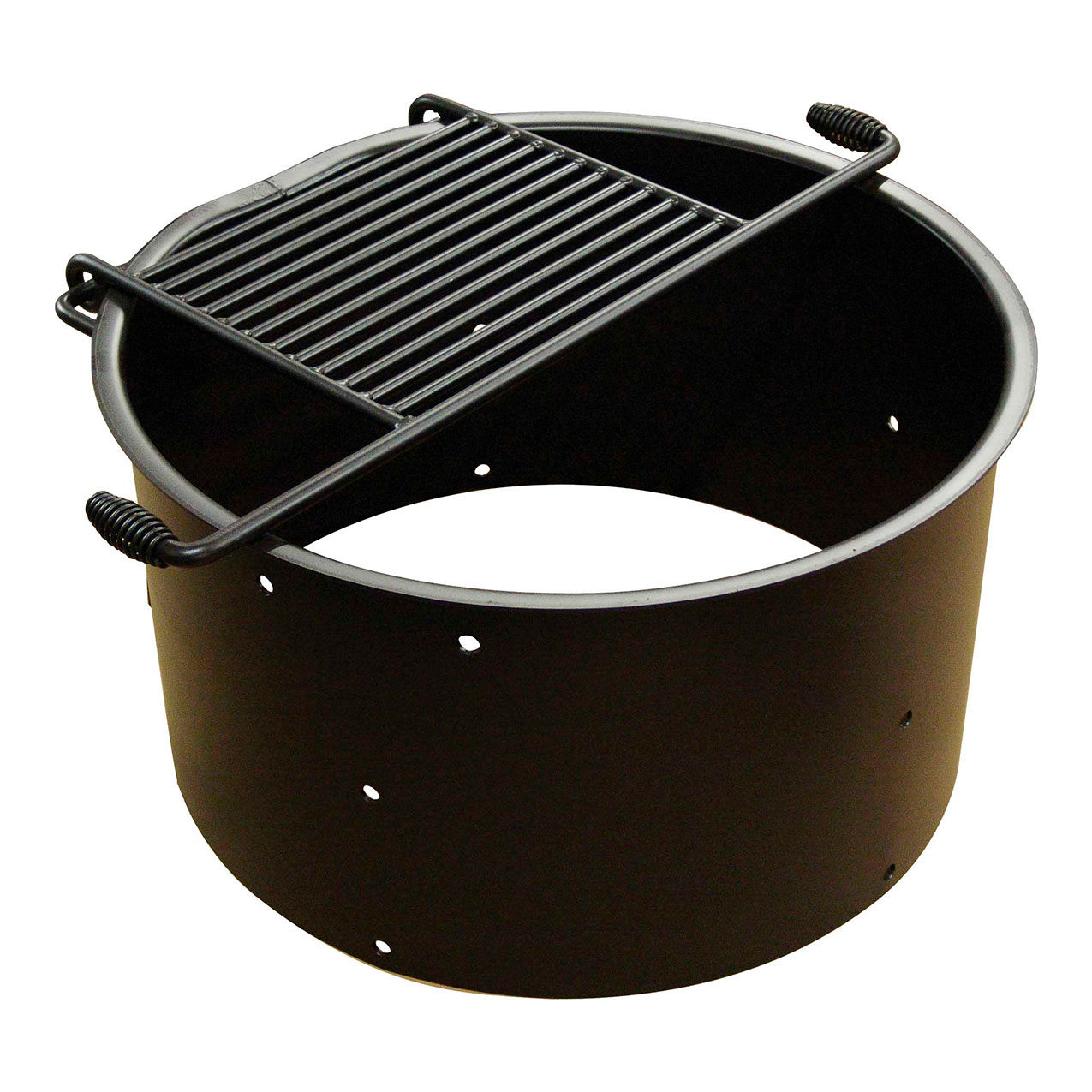 ADA Flip Grate Fire Ring, 30" Dia. x 17-3/8"H, Black