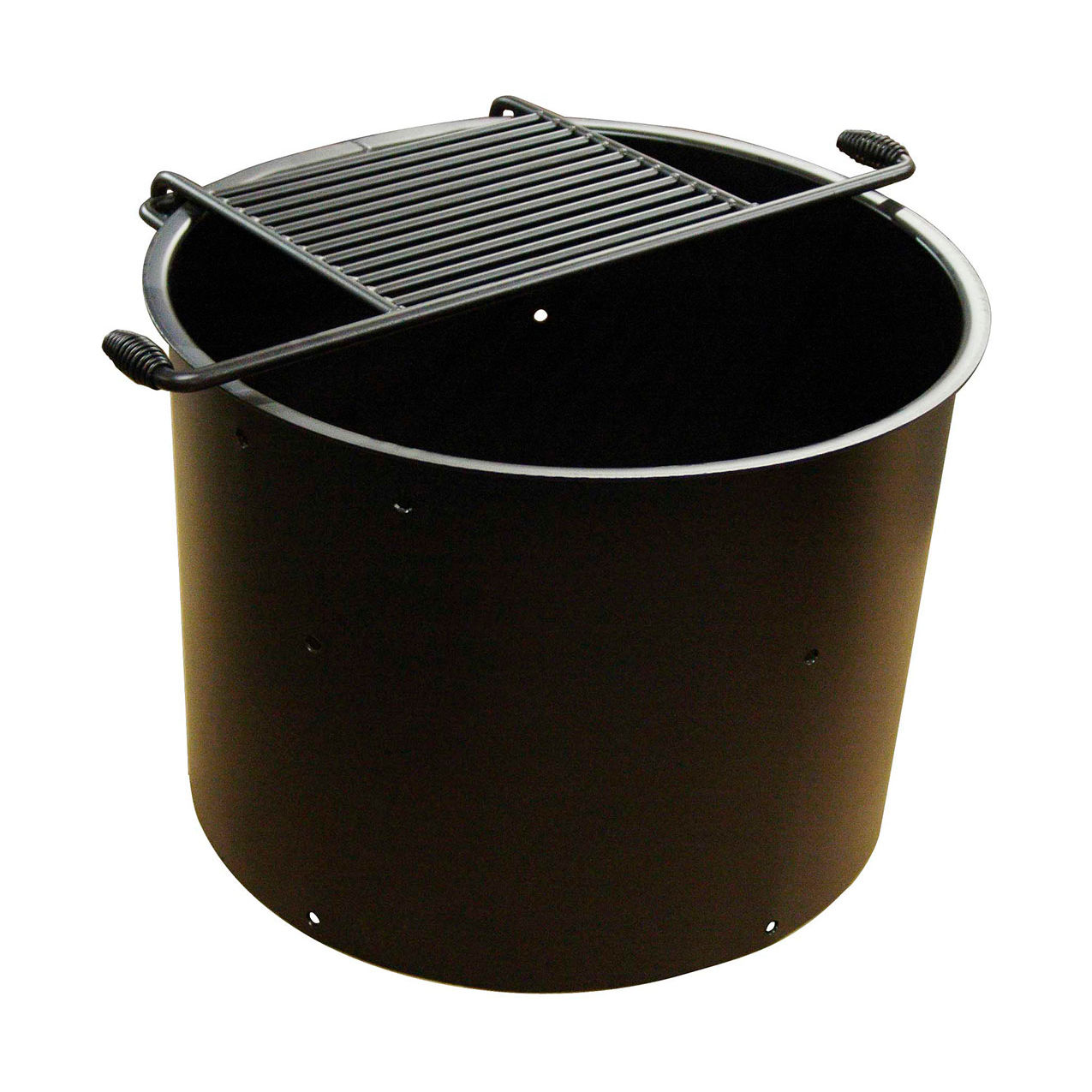 ADA Flip Grate Fire Ring, 30" Dia. x 23-3/8"H, Black