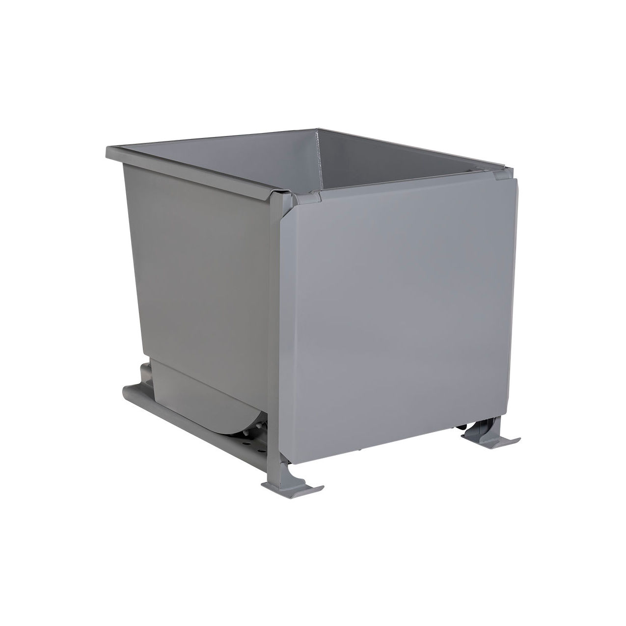 Steel Front Dump Self Dumping Hopper, 1 Cu. Yd., 6000 lb. Capacity, Gray