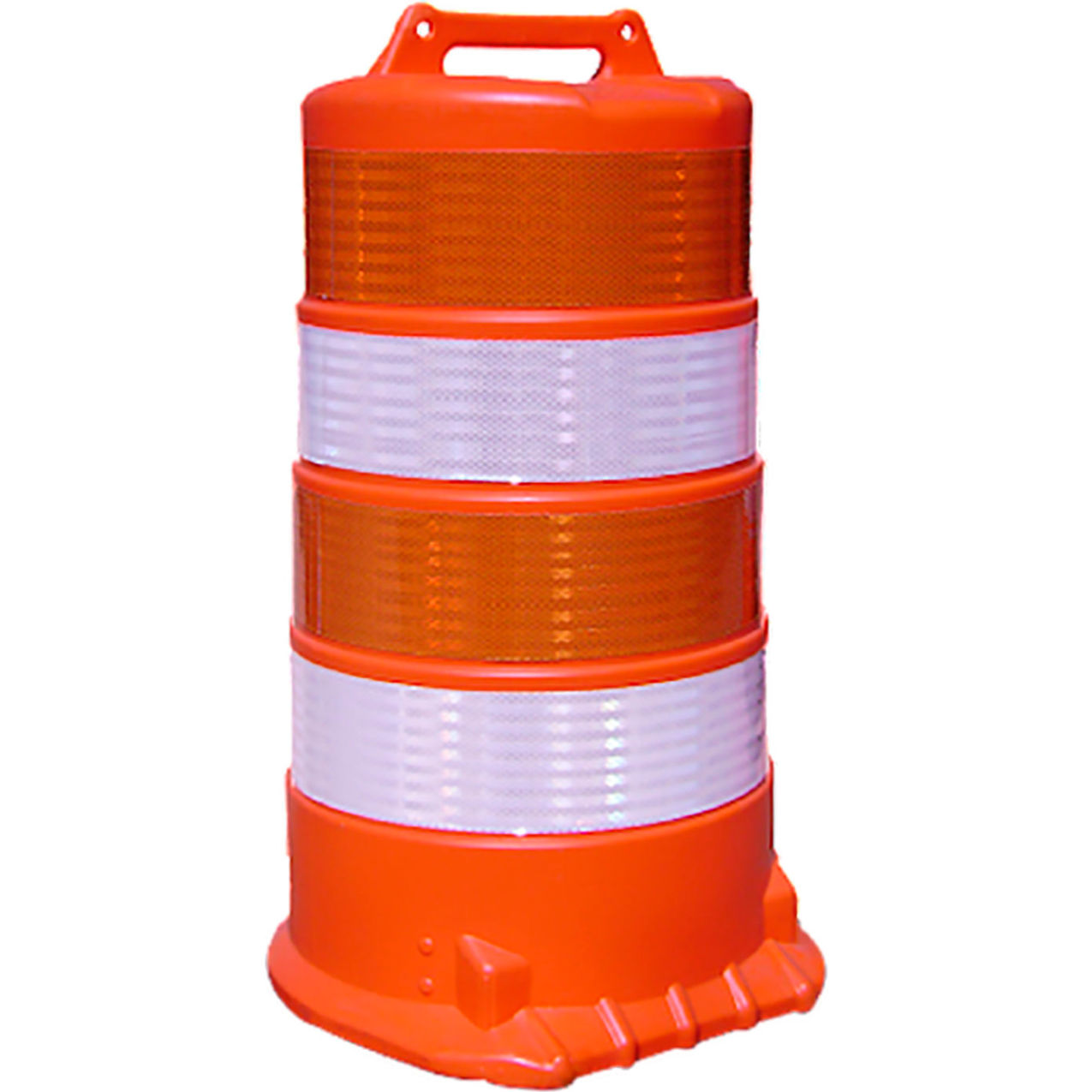 Low Density Channelizer Contractor Drum, 6" 3M Engineer Grade Bands, No Base