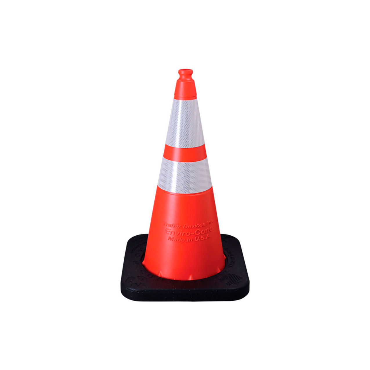 28" Enviro-Cone® w/ Base, 6" & 4" 3M Reflective Collar, 11 lbs., Orange