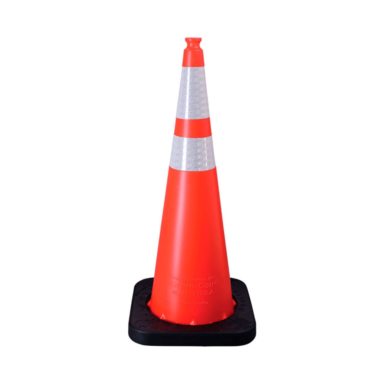 36" Enviro-Cone® w/ Base, 6" & 4" 3M Reflective Collar, 13 lbs., Orange