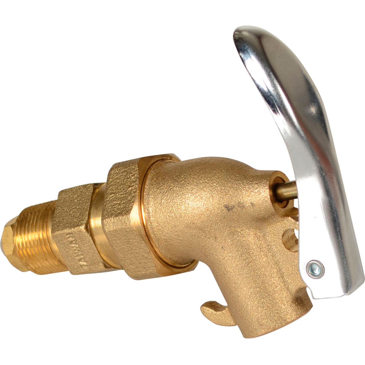 Brass Manual Drum Faucet with Spring Loaded Handle, 3/4" Bung