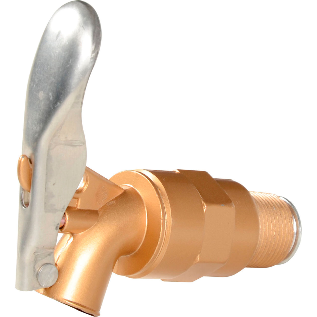 Brass Plated Zinc Manual Drum Faucet with Lockable Handle, 3/4" Bung