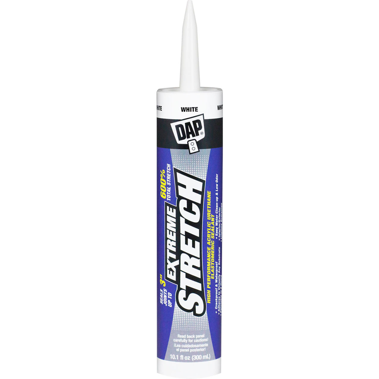 Extreme Stretch Elastomeric Sealant, 10.1 fl. oz., White, Pack of 12