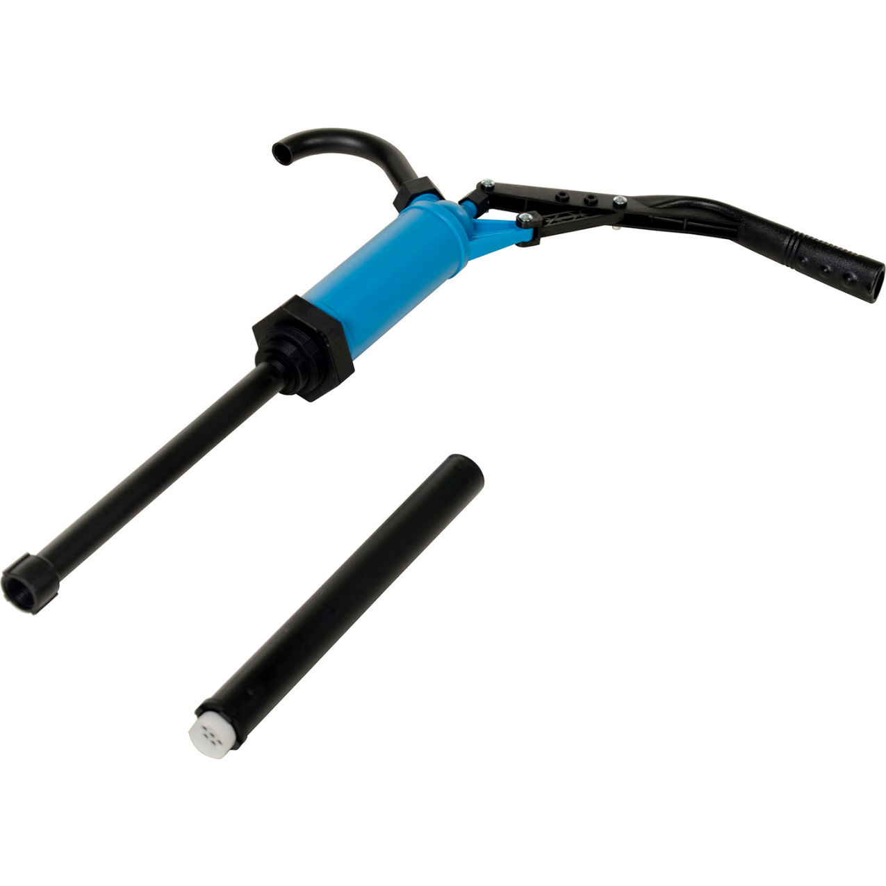 Polypropylene Lever Action Drum Pump, Plated Steel Rod, 2" Bung