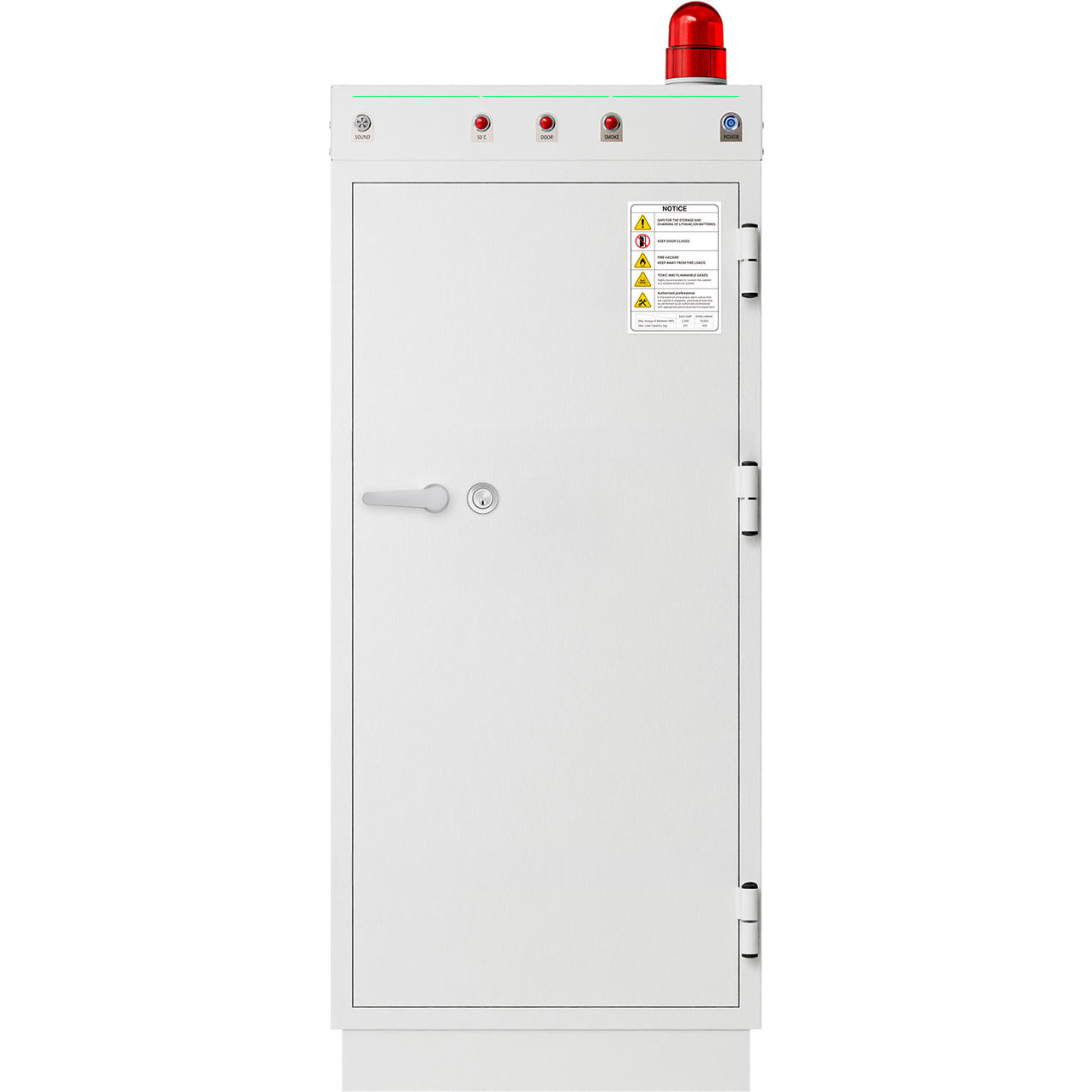 Safe Diplomat Battery Safe, 24 Charging Points, 27"W x 28"D x 63"H, Ivory