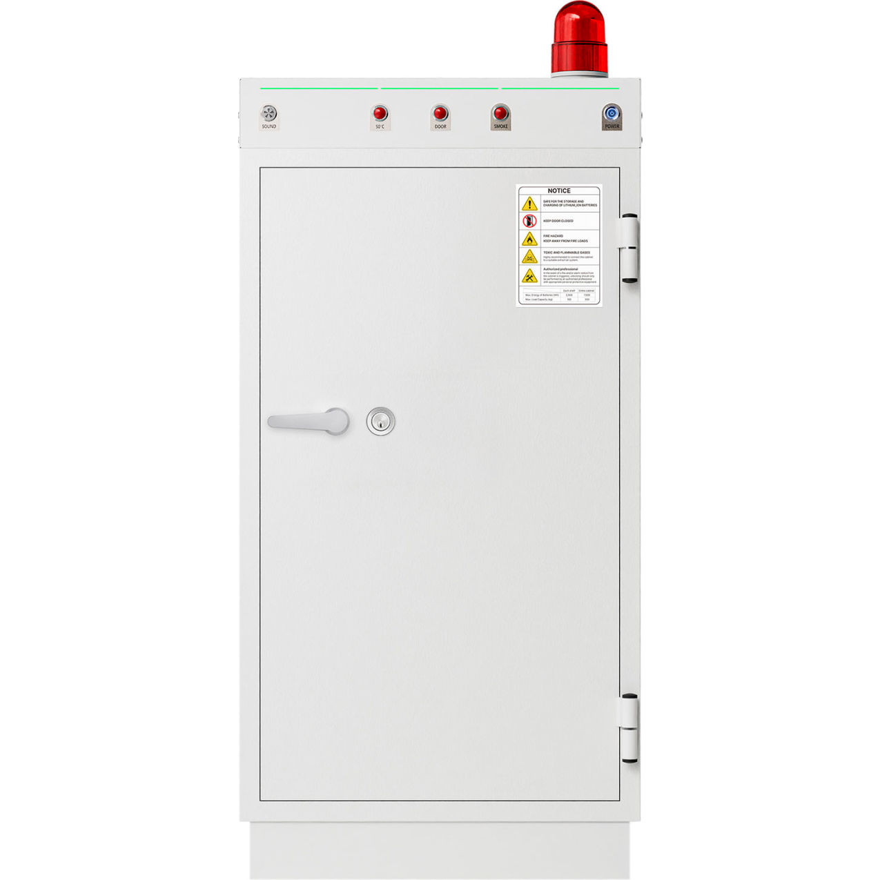 Safe Diplomat Battery Safe, 18 Charging Points, 27"W x 28"D x 54-1/2"H, Ivory