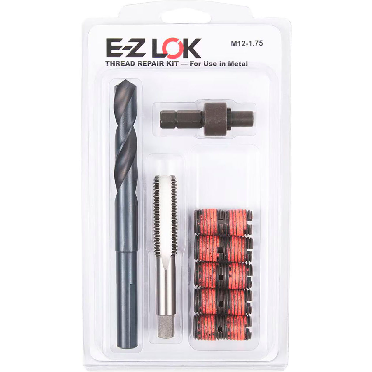 Thread Repair Kit For Metal, Standard Wall, M12-1.75 x M16-2.0